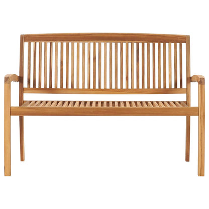 Stohovatelná Zahradní Lavice S Poduškou 128,5 Cm Masivní Teak