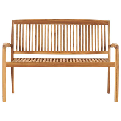 Stohovatelná Zahradní Lavice S Poduškou 128,5 Cm Masivní Teak