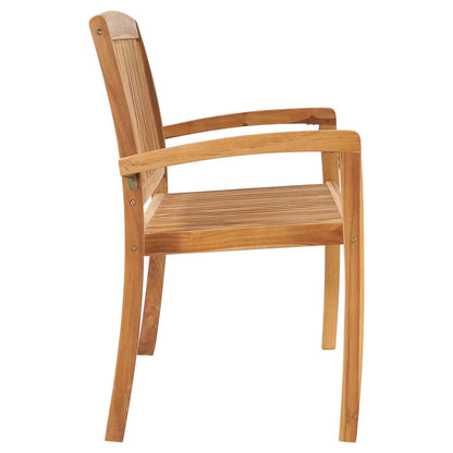 Stohovatelná Zahradní Lavice S Poduškou 128,5 Cm Masivní Teak