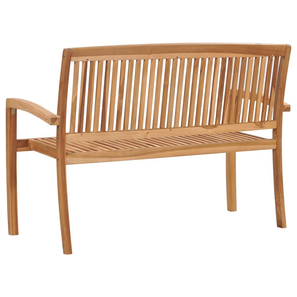 Stohovatelná Zahradní Lavice S Poduškou 128,5 Cm Masivní Teak