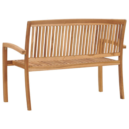 Stohovatelná Zahradní Lavice S Poduškou 128,5 Cm Masivní Teak