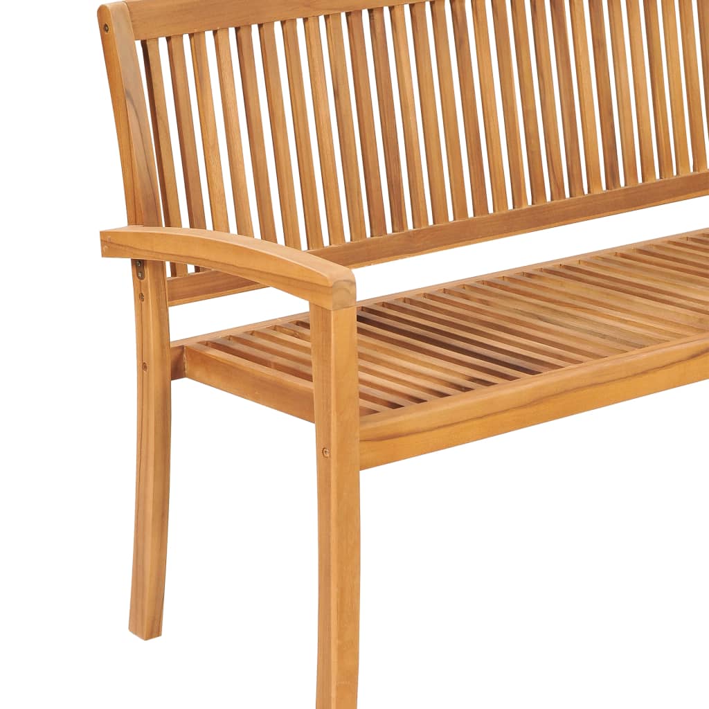 Stohovatelná Zahradní Lavice S Poduškou 159 Cm Masivní Teak