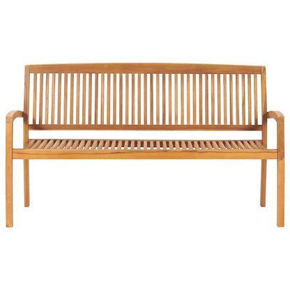 Stohovatelná Zahradní Lavice S Poduškou 159 Cm Masivní Teak