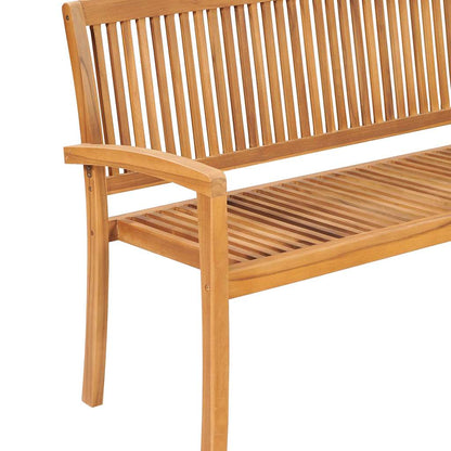 Stohovatelná Zahradní Lavice S Poduškou 159 Cm Masivní Teak