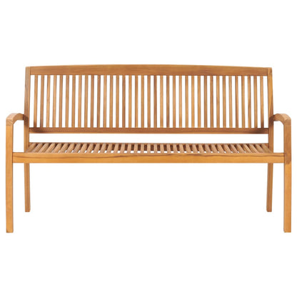 Stohovatelná Zahradní Lavice S Poduškou 159 Cm Masivní Teak