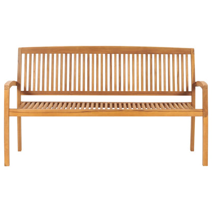Stohovatelná Zahradní Lavice S Poduškou 159 Cm Masivní Teak
