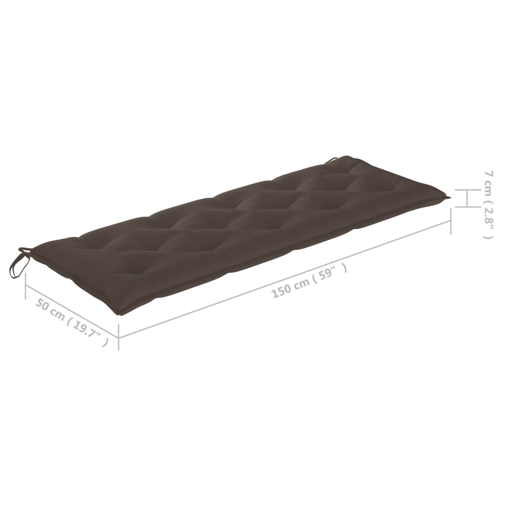 Stohovatelná Zahradní Lavice S Poduškou 159 Cm Masivní Teak