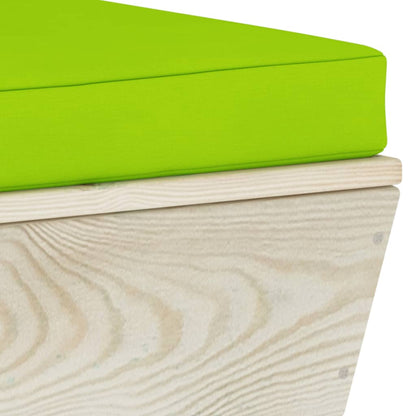 6Dílná Zahradní Sedací Souprava Z Palet + Podušky Smrkové Dřevo