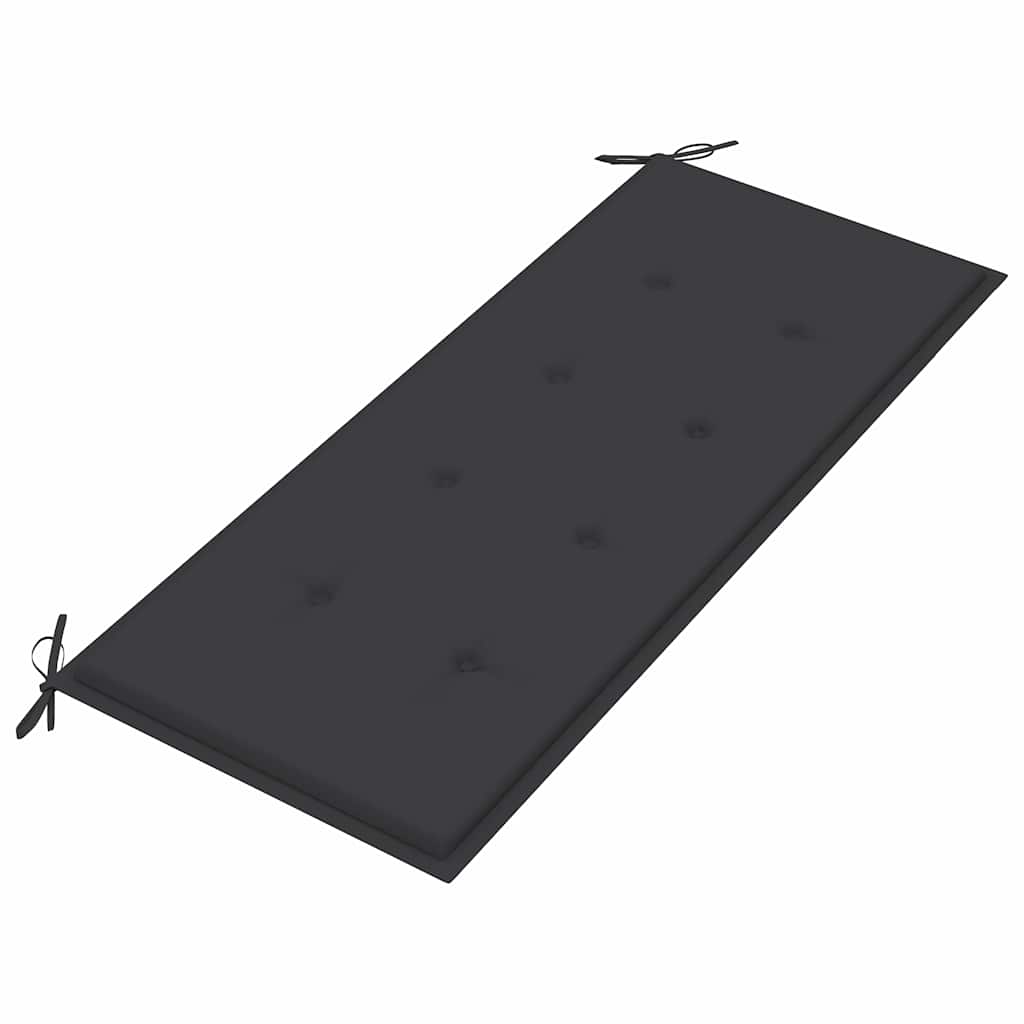 Zahradní Lavice S Poduškou 120 Cm Masivní Akáciové Dřevo Antracitová