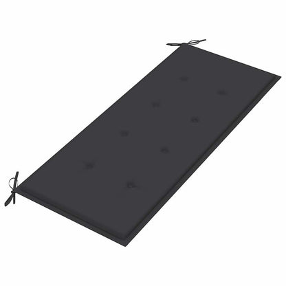 Zahradní Lavice S Poduškou 120 Cm Masivní Akáciové Dřevo Antracitová