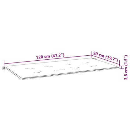 Zahradní Lavice S Poduškou 120 Cm Masivní Akáciové Dřevo Šedá