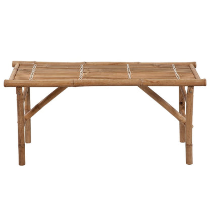 Skládací Zahradní Lavice S Poduškou 118 Cm Bambus