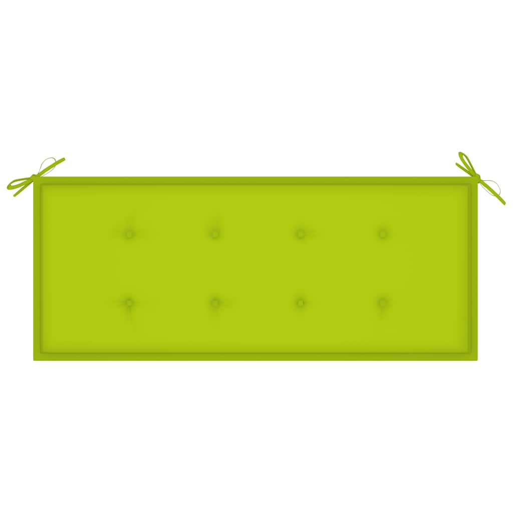 Zahradní Lavice S Poduškou 120 Cm Bambus Jasně Zelená