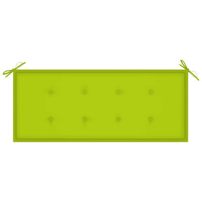 Zahradní Lavice S Poduškou 120 Cm Bambus Jasně Zelená