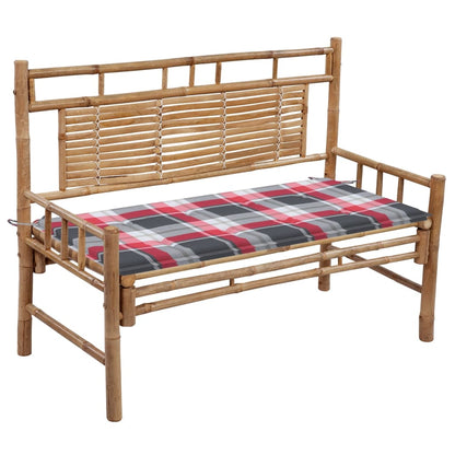 Zahradní Lavice S Poduškou 120 Cm Bambus