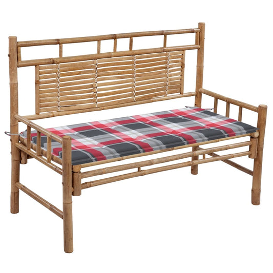 Zahradní Lavice S Poduškou 120 Cm Bambus