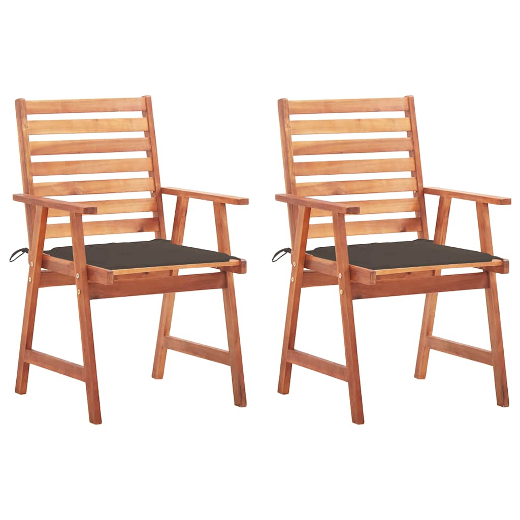 Zahradní Jídelní Židle 8 Ks S Poduškami Masivní Akáciové Dřevo