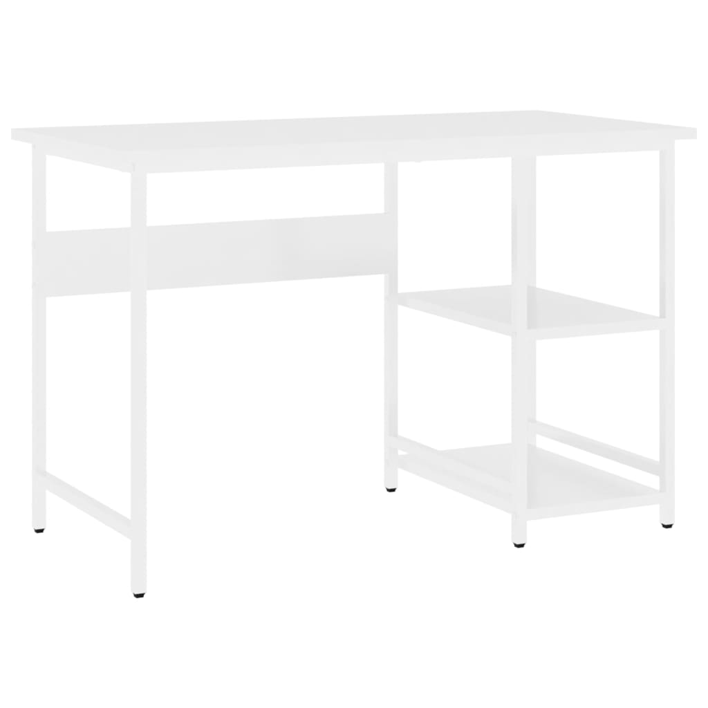 Pc Stůl Bílý 105 X 55 X 72 Cm Mdf A Kov