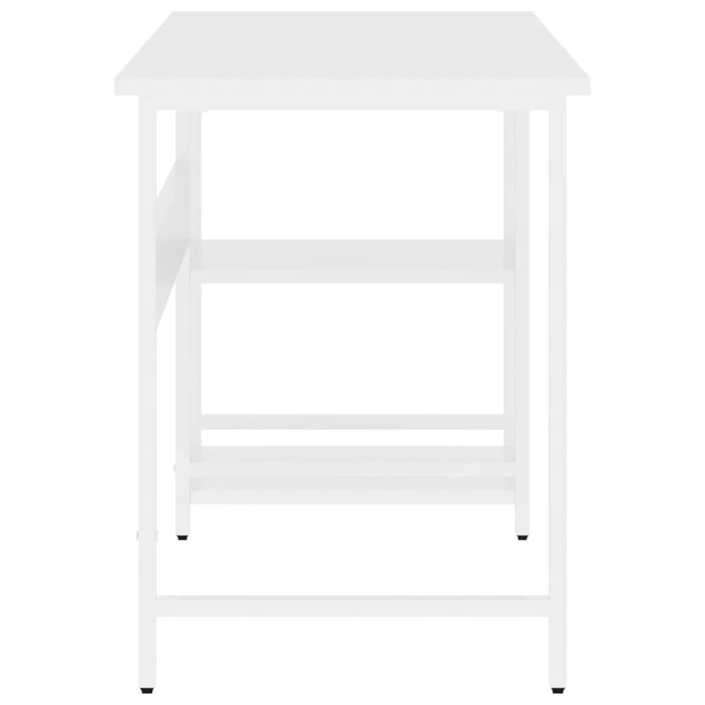 Pc Stůl Bílý 105 X 55 X 72 Cm Mdf A Kov