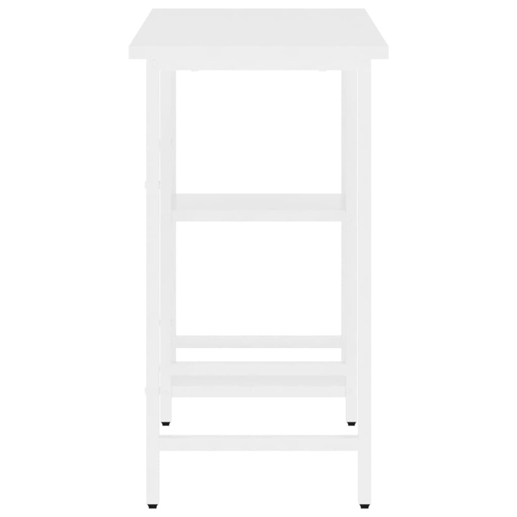 Pc Stůl Bílý 80 X 40 X 72 Cm Mdf A Kov