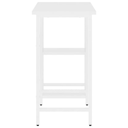 Pc Stůl Bílý 80 X 40 X 72 Cm Mdf A Kov