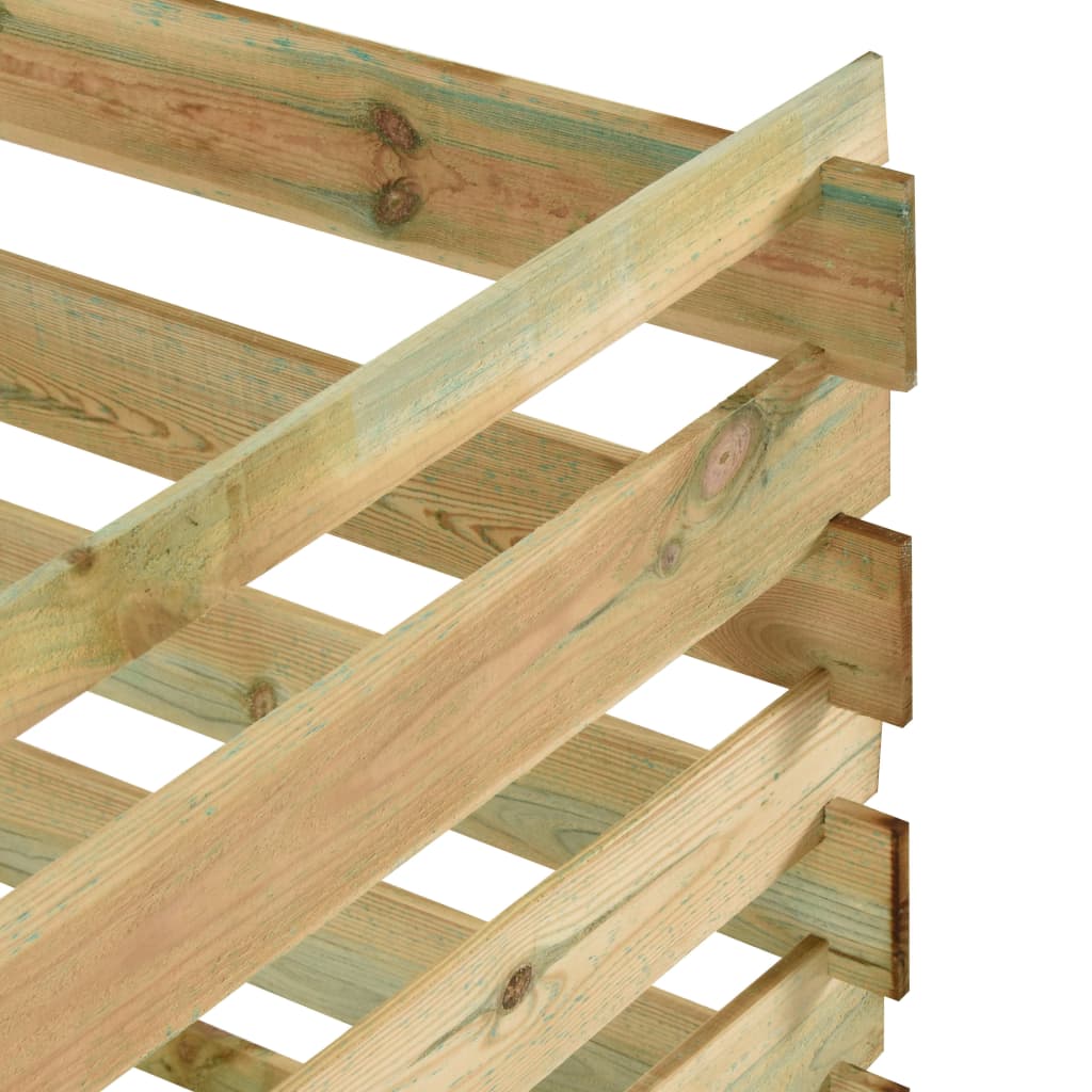 Laťkový Zahradní Kompostér 120X120X70 Cm Impregnovaná Borovice