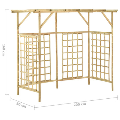 Zahradní Pergola Pro Tři Popelnice Impregnované Borové Dřevo