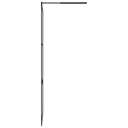 Zástěna Do Průchozí Sprchy Čiré Esg Sklo Černá 115 X 195 Cm