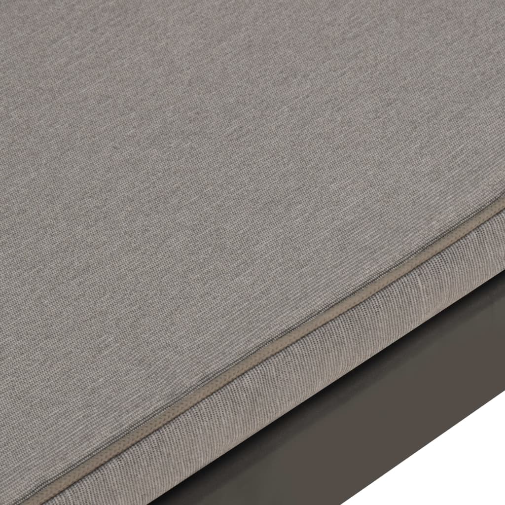 Zahradní Lavičky S Poduškami 2 Ks Plast Šedé