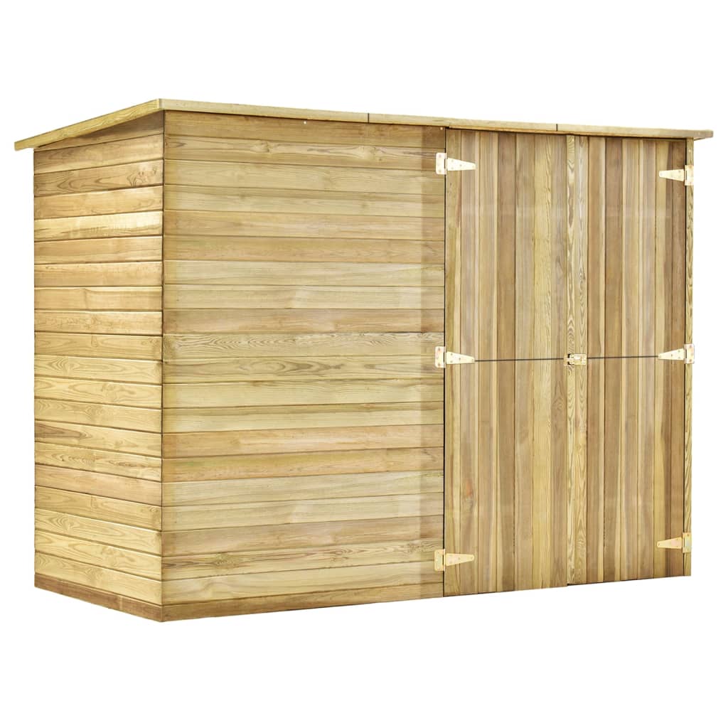 Zahradní Kůlna Na Kola 232 X 110 X 170 Cm Impregnovaná Borovice