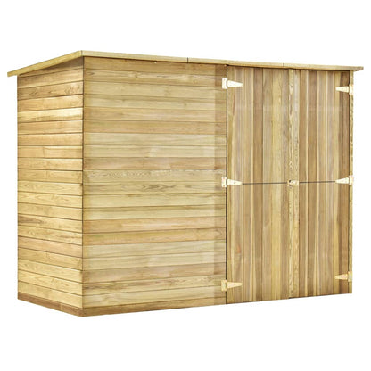 Zahradní Kůlna Na Kola 232 X 110 X 170 Cm Impregnovaná Borovice