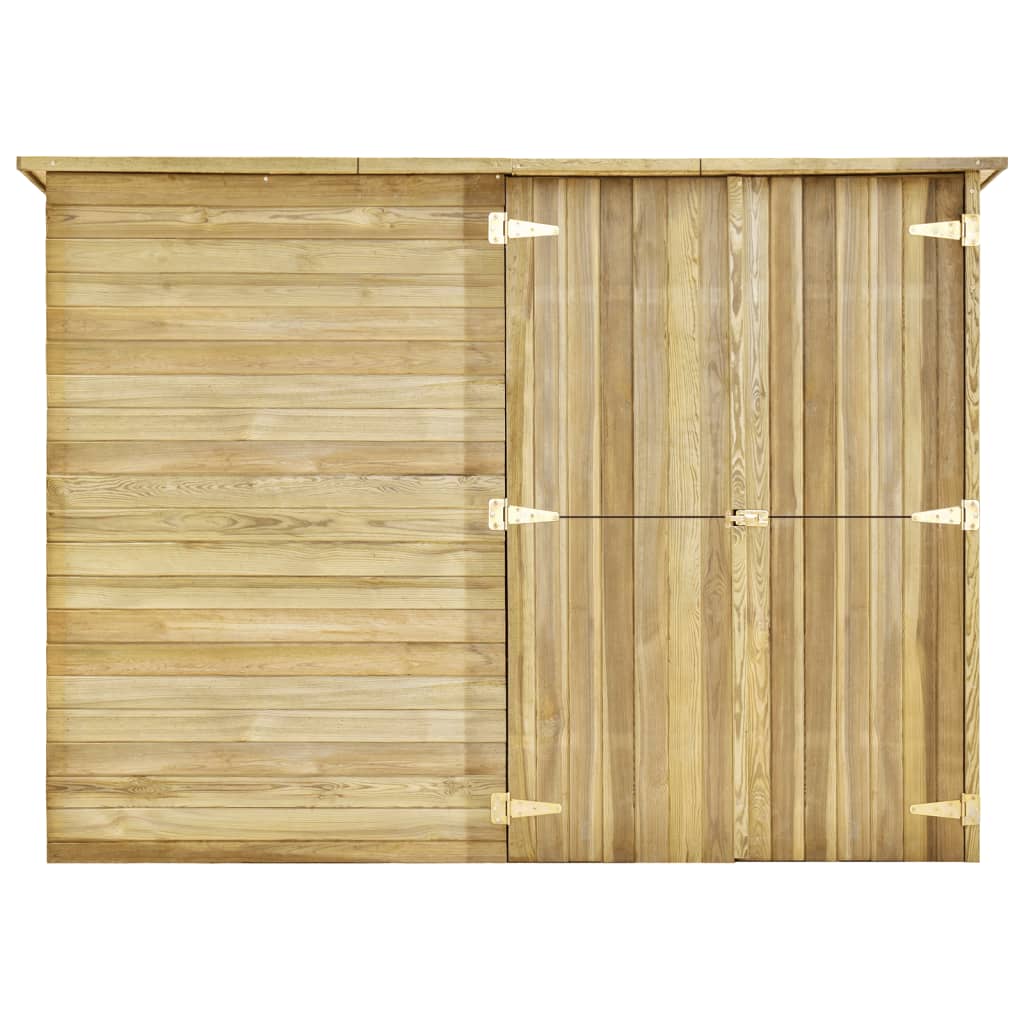 Zahradní Kůlna Na Kola 232 X 110 X 170 Cm Impregnovaná Borovice