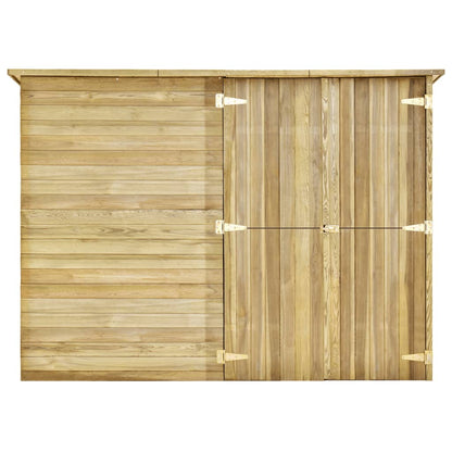 Zahradní Kůlna Na Kola 232 X 110 X 170 Cm Impregnovaná Borovice