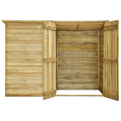 Zahradní Kůlna Na Kola 232 X 110 X 170 Cm Impregnovaná Borovice