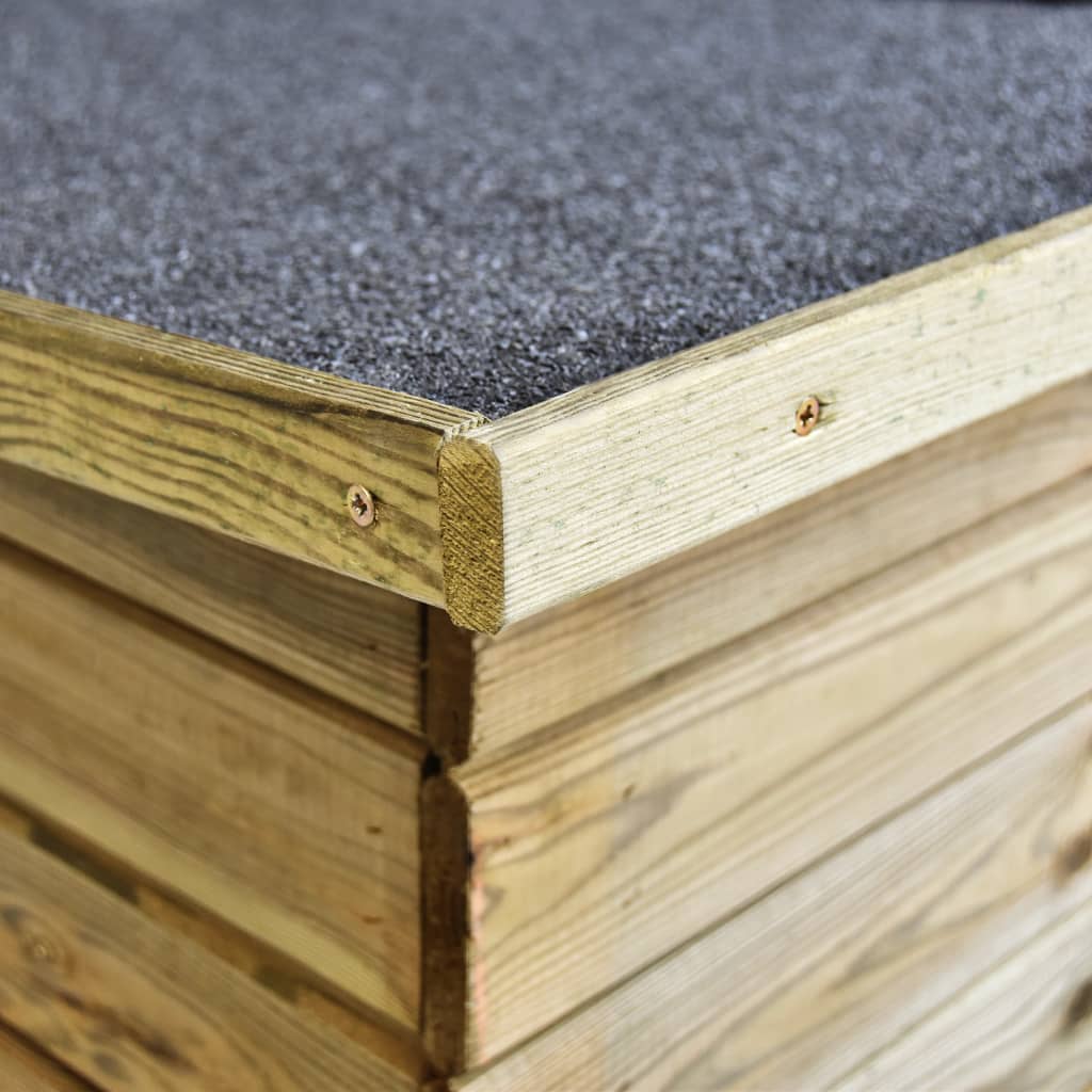 Zahradní Kůlna Na Kola 232 X 110 X 170 Cm Impregnovaná Borovice