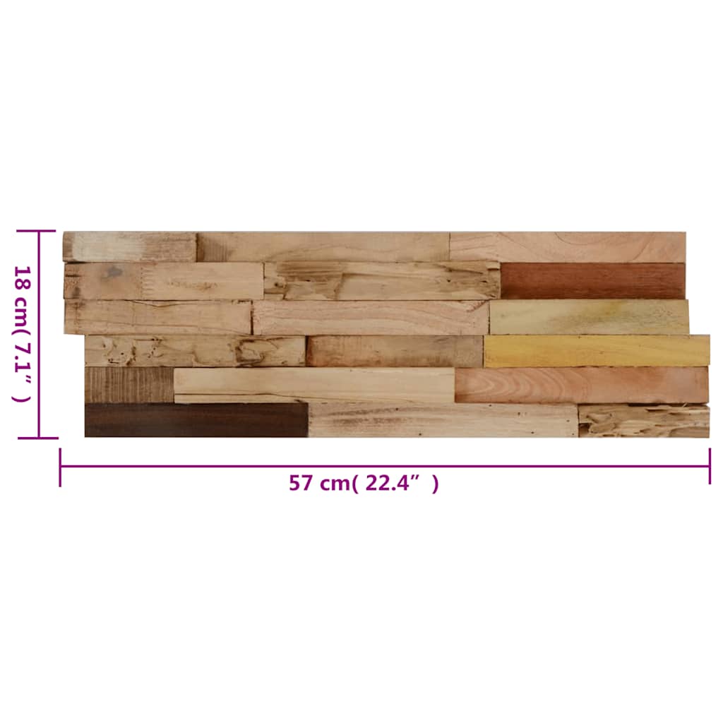 Nástěnné Obkladové Panely 10 Ks 1,03 M² Recyklovaný Teak