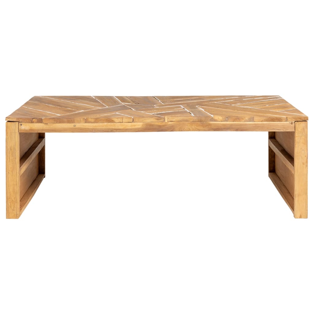 Konferenční Stolek Erozní Masivní Teak 110 X 35 X 38 Cm