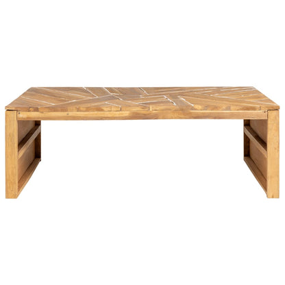 Konferenční Stolek Erozní Masivní Teak 110 X 35 X 38 Cm
