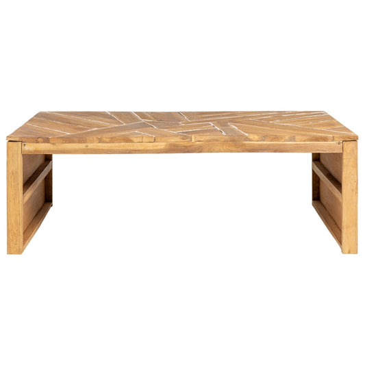 Konferenční Stolek Erozní Masivní Teak 110 X 35 X 38 Cm
