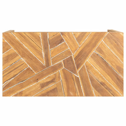 Konferenční Stolek Erozní Masivní Teak 110 X 35 X 38 Cm