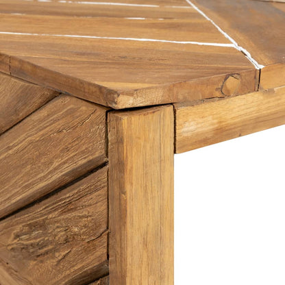 Konferenční Stolek Erozní Masivní Teak 110 X 35 X 38 Cm