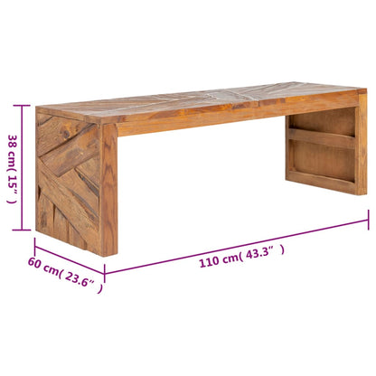 Tv Stolek 110 X 60 X 38 Cm Masivní Teakové Dřevo