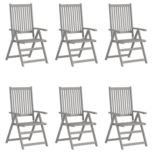 Zahradní Polohovací Židle S Poduškami 6 Ks Masivní Akácie