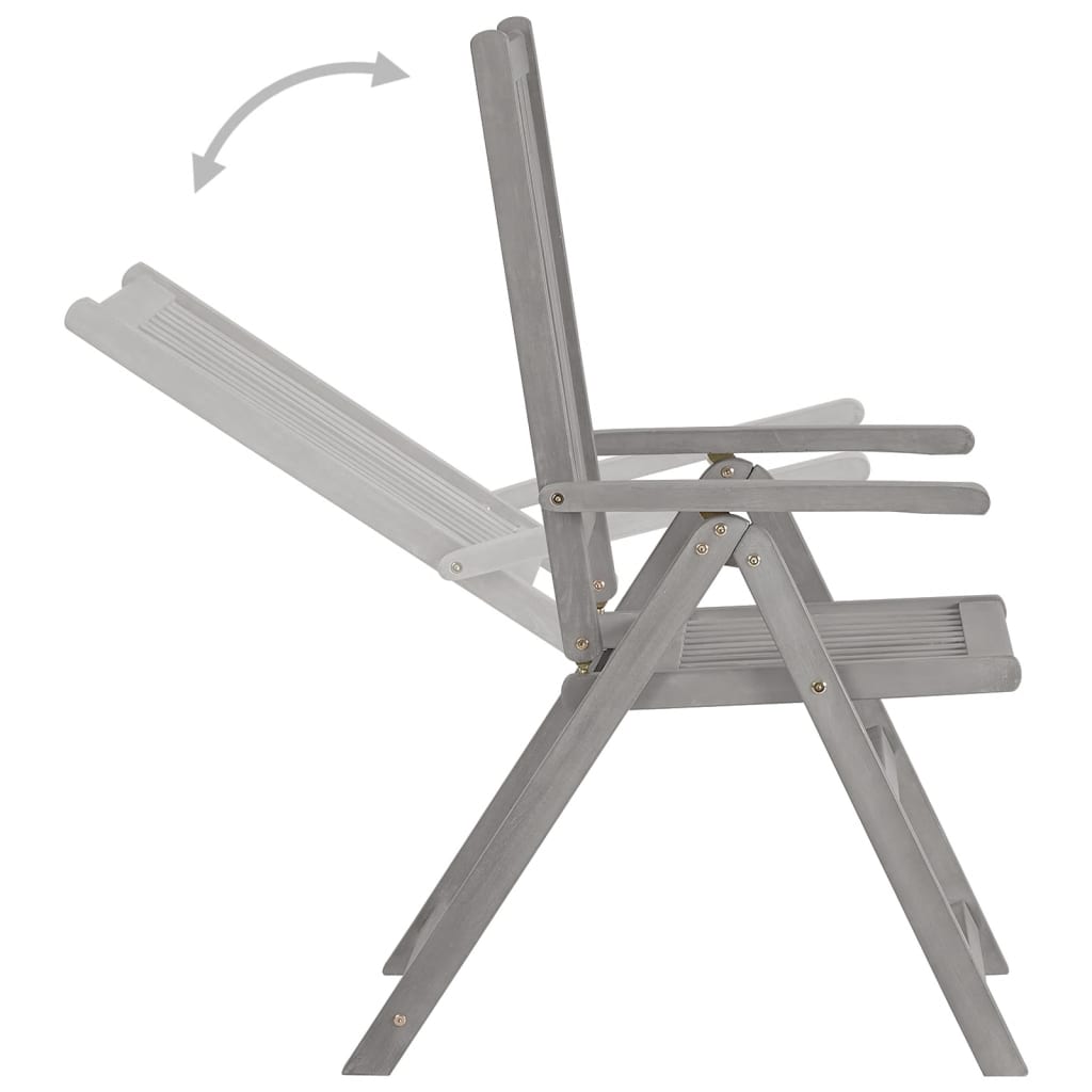 Zahradní Polohovací Židle S Poduškami 4 Ks Masivní Akácie