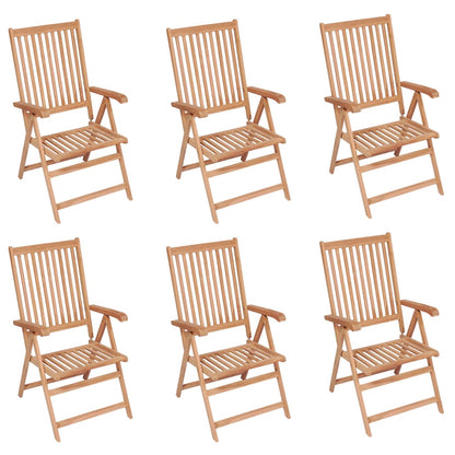 Polohovatelné Zahradní Židle 6 Ks Masivní Teak