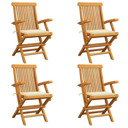 Zahradní Židle S Červeně Károvanými Poduškami 6 Ks Masivní Teak