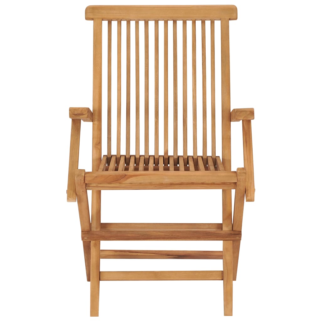 Zahradní Židle S Béžovými Poduškami 4 Ks Masivní Teak