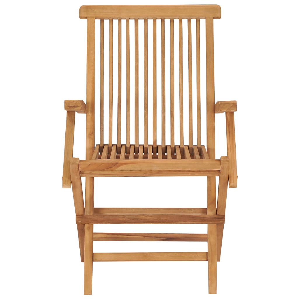Zahradní Židle S Červenými Poduškami 4 Ks Masivní Teak