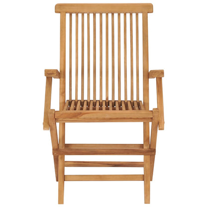 Zahradní Židle S Červenými Poduškami 4 Ks Masivní Teak