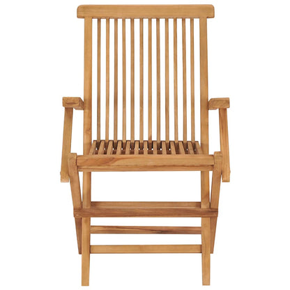 Zahradní Židle S Modrými Poduškami 4 Ks Masivní Teak